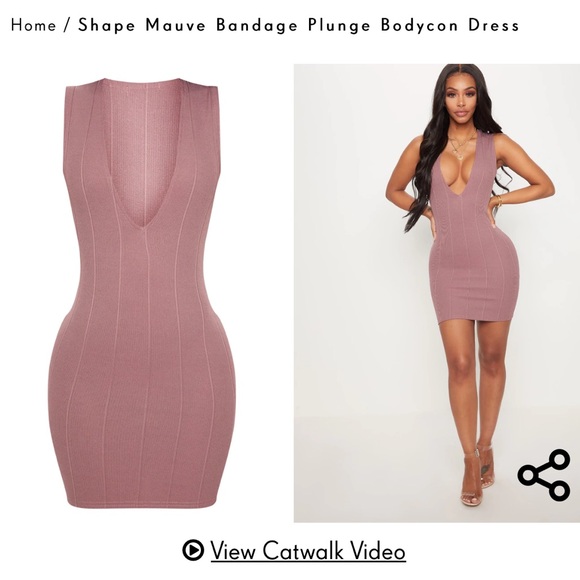 PrettyLittleThing Dresses & Skirts - Mauve bodycon dress